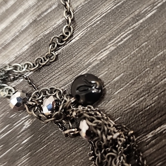 Agnes B Open Tassel Beaded Two End Chain Necklace - Picture 4 of 5